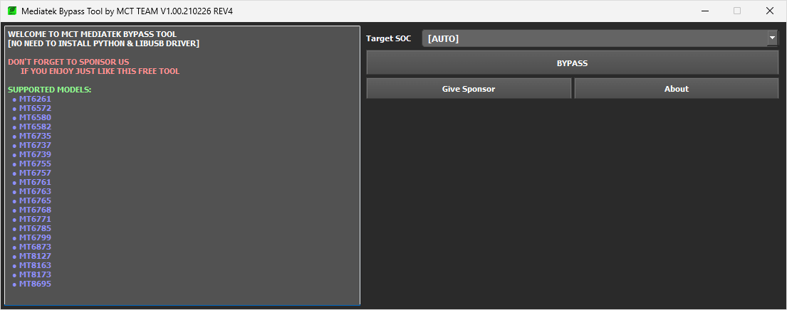 MTK Bypass Tool V4